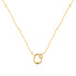 Gold Hoop Freshwater Pearl Necklace